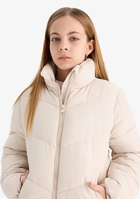 DEFACTO Gri Kız Çocuk Basic Mont