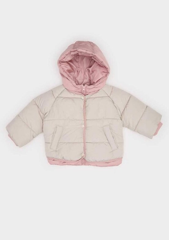 DEFACTO Gri Kız Bebek Basic Mont