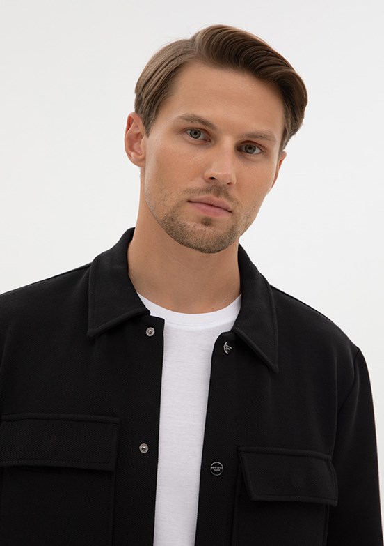 PİERRE CARDİN Siyah Erkek Regular Gömlek