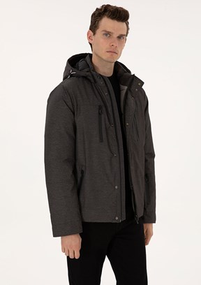 PİERRE CARDİN Antrasit Erkek Basic Mont