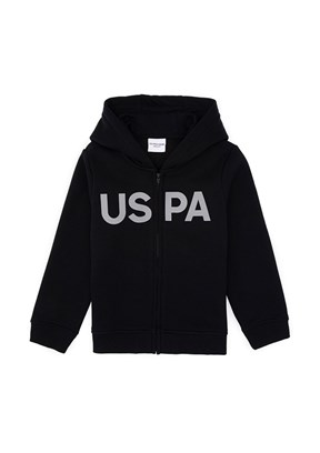 US POLO ASSN Erkek Çocuk Siyah Basic Sweatshirt
