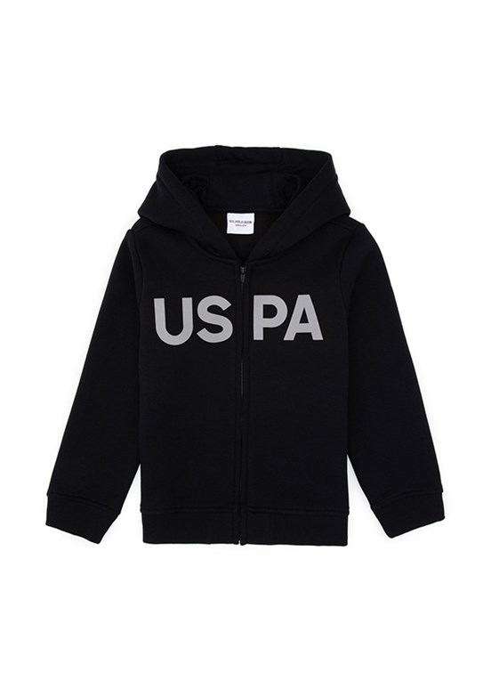 US POLO ASSN Erkek Çocuk Siyah Basic Sweatshirt