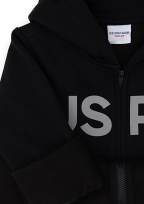 US POLO ASSN Erkek Çocuk Siyah Basic Sweatshirt