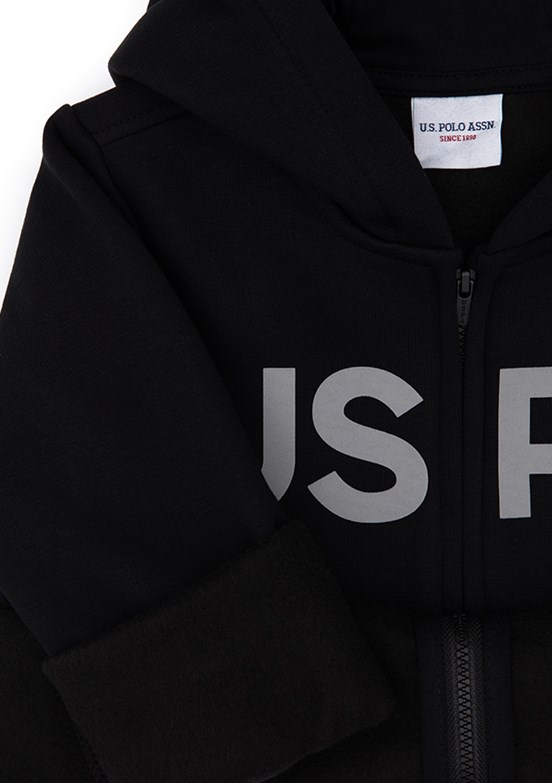 US POLO ASSN Erkek Çocuk Siyah Basic Sweatshirt