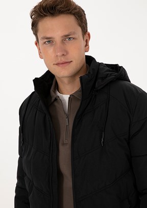 US POLO ASSN Siyah Erkek Basic Mont