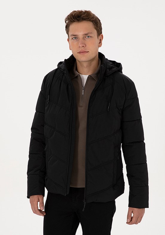 US POLO ASSN Siyah Erkek Basic Mont