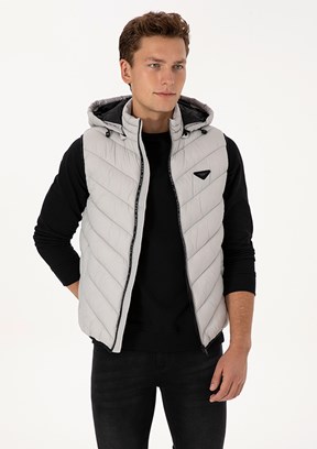 US POLO ASSN Bej Erkek Basic Yelek