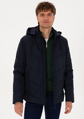 US POLO ASSN Lacivert Erkek Basit Mont