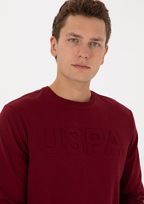 US POLO ASSN Bordo Erkek Basic Sweatshirt