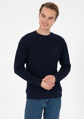 US POLO ASSN Erkek Lacivert Comfort Sweatshirt