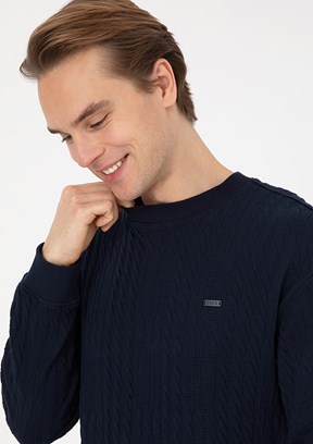 US POLO ASSN Erkek Lacivert Comfort Sweatshirt