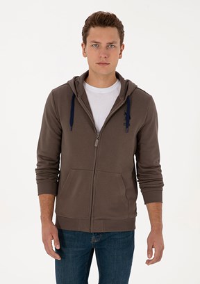 US POLO ASSN Bej Erkek Regular Sweatshirt