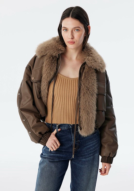 TWİST Bej Kadın Basic Mont