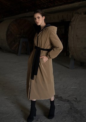 LADY GİNA Kahverengi Kadın Şişme Mont