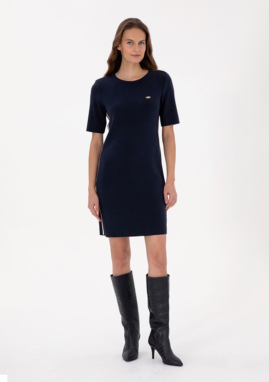 US POLO ASSN Lacivert Kadın Triko Elbise