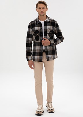 PİERRE CARDİN Bej Erkek Slim Jean Pantolon