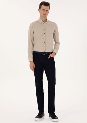 PİERRE CARDİN Erkek Lacivert Straight Jean Pantolon