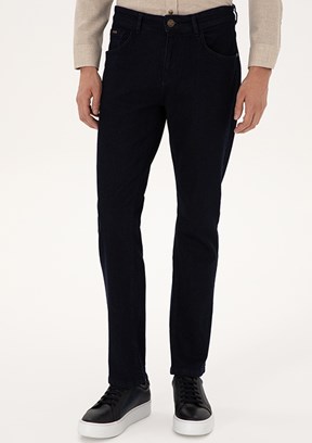 PİERRE CARDİN Erkek Lacivert Straight Jean Pantolon
