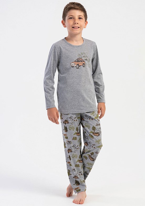 VİENETTA Gri Kadın Çocuk Pijama Takımı