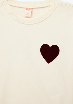 KOTON - 6WMG10058AK Kız Bebek Bej Pamuklu Sweatshirt