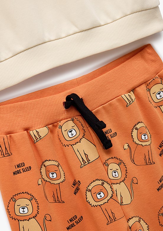 KOTON Bej Erkek Bebek Pijama Takımı