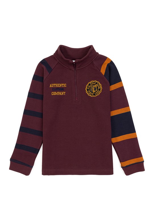 US POLO ASSN Erkek Çocuk Bordo Regular Sweatshirt