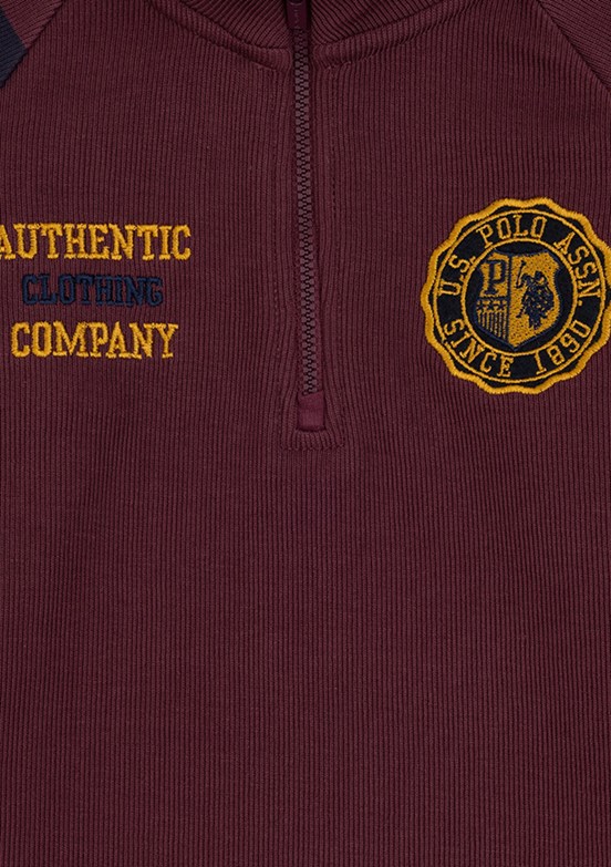 US POLO ASSN Erkek Çocuk Bordo Regular Sweatshirt