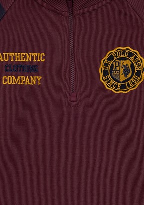 US POLO ASSN Erkek Çocuk Bordo Regular Sweatshirt