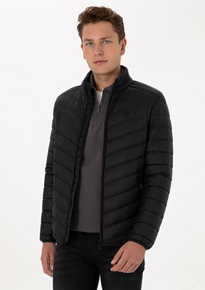 US POLO ASSN Siyah Erkek Slim Mont