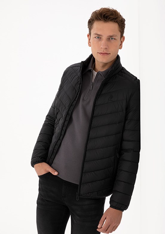 US POLO ASSN Siyah Erkek Slim Mont