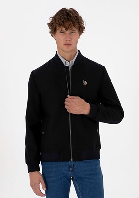 US POLO ASSN Lacivert Erkek Kaşe Mont