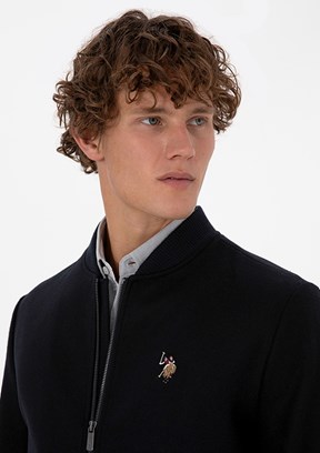 US POLO ASSN Lacivert Erkek Kaşe Mont
