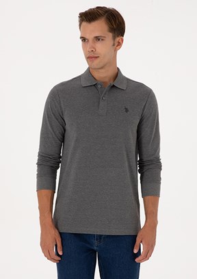 US POLO ASSN Erkek Antrasit Basic Sweatshirt
