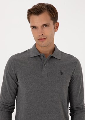 US POLO ASSN Erkek Antrasit Basic Sweatshirt