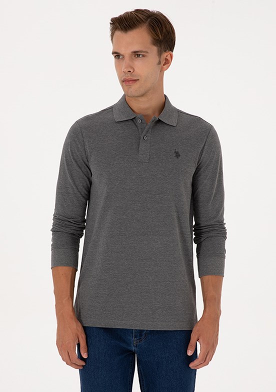 US POLO ASSN Erkek Antrasit Basic Sweatshirt
