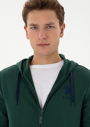 US POLO ASSN Erkek Yeşil Regular Sweatshirt