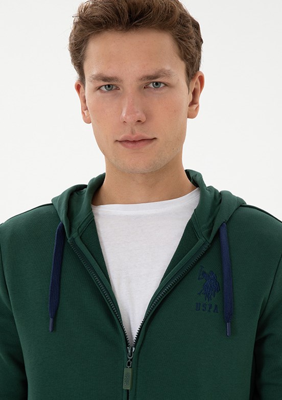 US POLO ASSN Erkek Yeşil Regular Sweatshirt