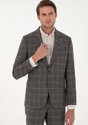 PİERRE CARDİN Kahverengi Erkek Slim Takım Elbise