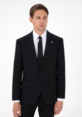 PİERRE CARDİN Siyah Erkek Slim Takım Elbise