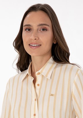 US POLO ASSN Beyaz Kadın Uzun Kol Gömlek