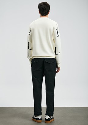 LUFIAN Beyaz Erkek Baskılı Sweatshirt