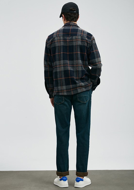 LUFIAN Lacivert Erkek Uzun Kol Gömlek