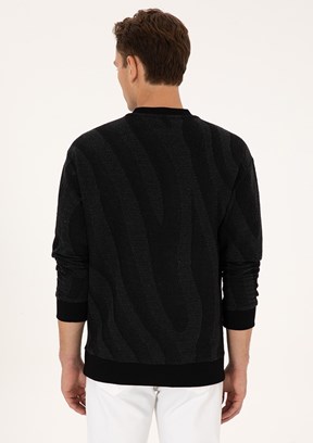 US POLO ASSN Erkek Siyah Comfort Sweatshirt