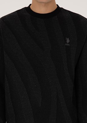 US POLO ASSN Erkek Siyah Comfort Sweatshirt