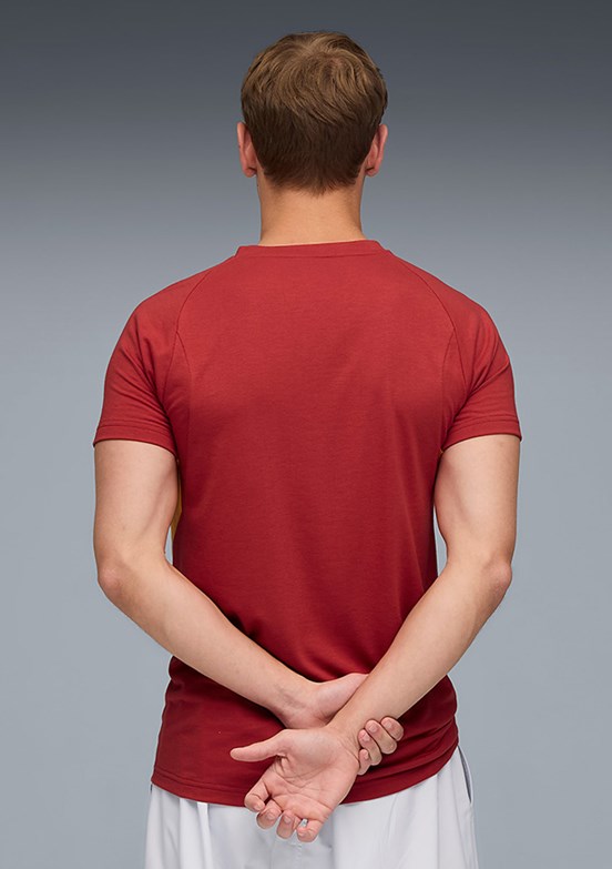 PUMA Gsk Evostripe - 78290601 Erkek Kırmızı Baskılı T-Shirt