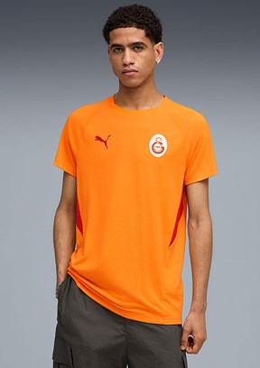 PUMA Gsk Evostripe - 78290606 Erkek Turuncu Baskılı T-Shirt