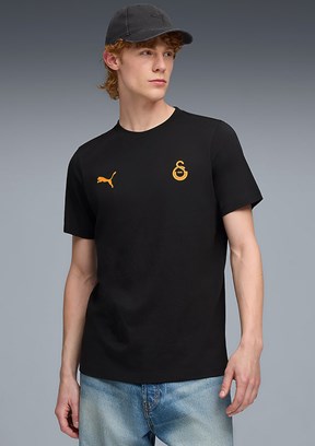 PUMA Siyah Erkek GSK FtblESS Baskılı T-Shirt