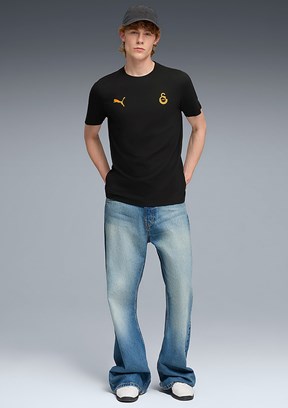PUMA Siyah Erkek GSK FtblESS Baskılı T-Shirt