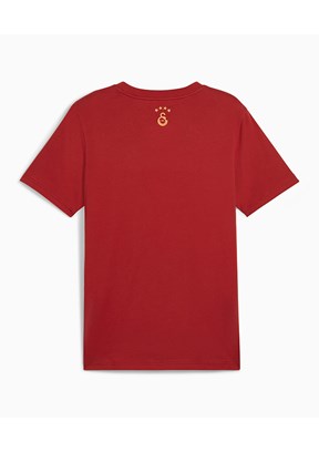PUMA Gsk Ftblculture Tee - 78291601 Erkek Kırmızı Baskılı T-Shirt