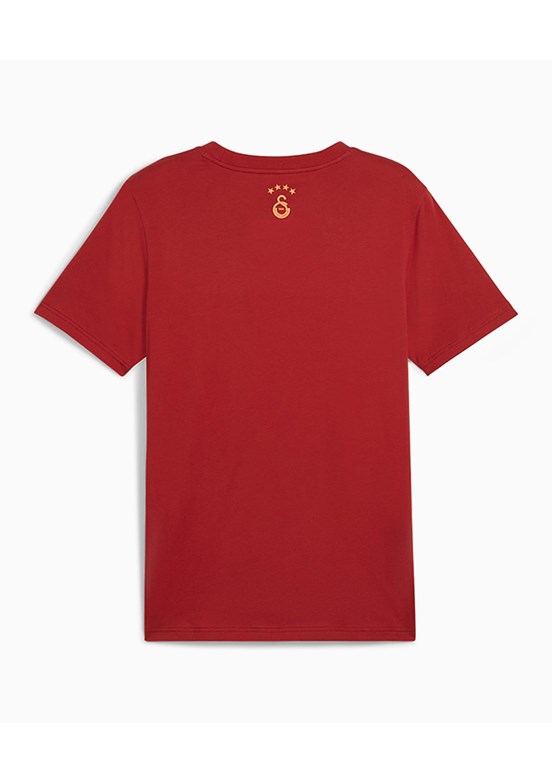 PUMA Gsk Ftblculture Tee - 78291601 Erkek Kırmızı Baskılı T-Shirt